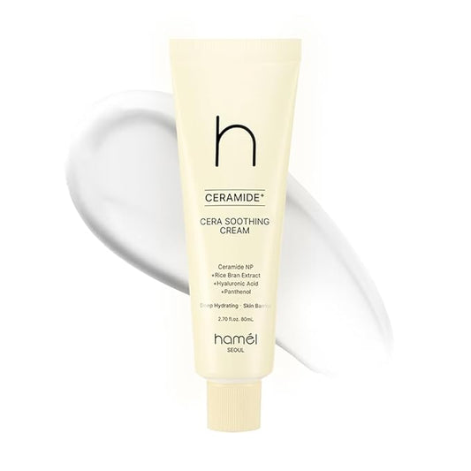 HAMEL Cera Soothing Cream - Vegan Ceramide Face Moisturizer for 48-Hour Hydration - Ideal for Sensitive Skin, Paraben-Free and Fragrance-Free - Skin Barrier Repair Korean Skincare, 2.7oz.