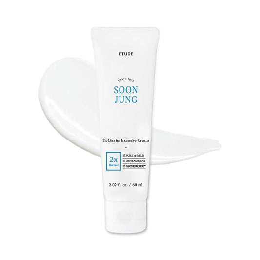 ETUDE SoonJung 2x Barrier Intensive Cream Original, Face Moisturizer, Shea Butter Hydrating Facial Cream for Sensitive Skin, Water-oil Balance & Panthenol, Korean Skin Care (2.02 Fl Oz)