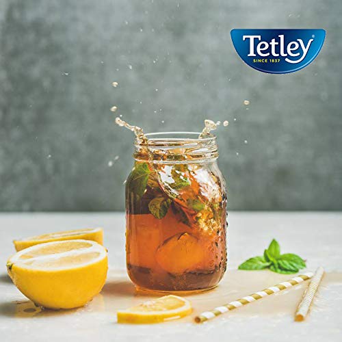 Tetley Black Tea, Decaffeinated Iced Tea Blend, Family Size, 24 Teabags (Pack of 6) - Packaging May Vary