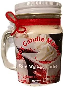 Soy Scented Candles | Handmade & Highly Aromatic Candles Burns Upto 85 Hours in Glass Jar - Perfect for Home Decor, Wedding, Birthday, Dinner (Red Velvet, 12 oz)