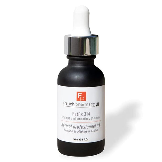French Pharmacy RetRx 314 Professional Facial Retinol Serum - Skin Renewing - Anti-Aging - Increase Elasticity, Plumpness & Brightness - For All Skin Types - 1oz
