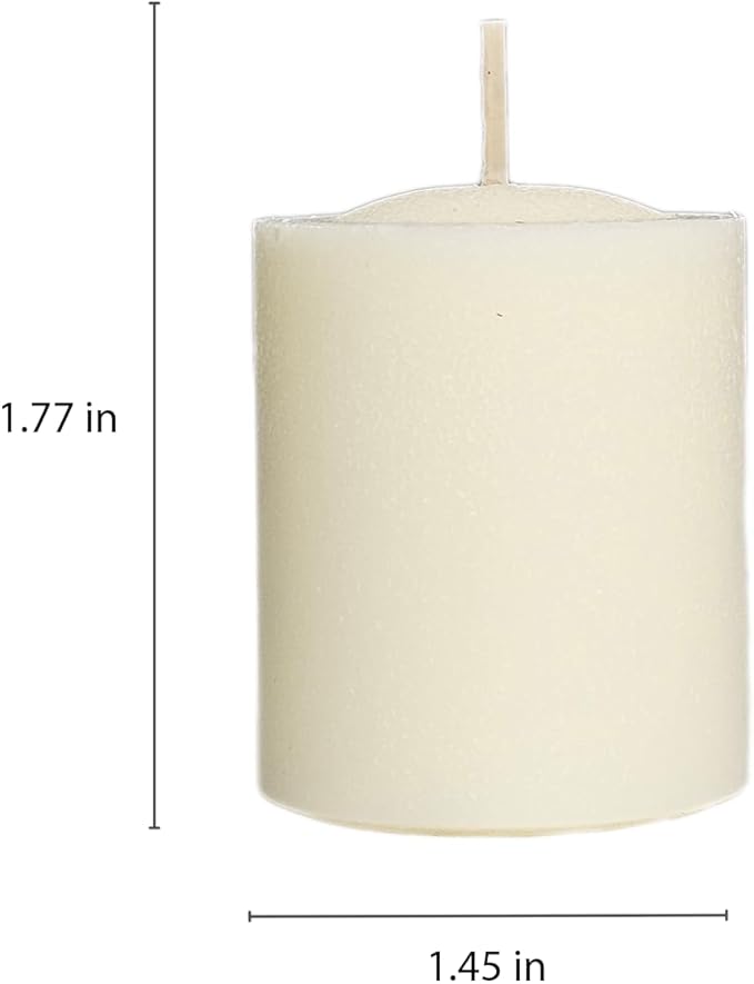 CW Studio Unscented Pressing Votive Candles – Long Hours Burn, Smokeless & Dripless – Premium Wax with Cotton Wick – Perfect for Weddings, Events, Home & Romantic Décor (36, Ivory, 1.77 x 1.45 inches)