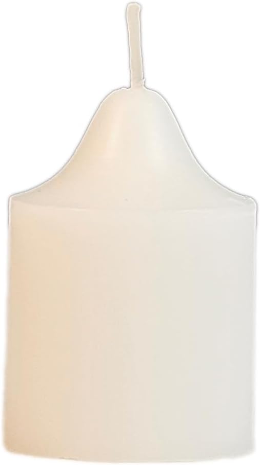 CW Studio Unscented Pressing Votive Candles – Long Hours Burn, Smokeless & Dripless – Premium Wax with Cotton Wick – Perfect for Weddings, Events, Home & Romantic Décor (12, White, 1.5x1.3 inches)
