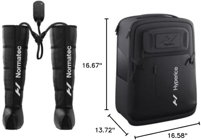 Hyperice Normatec 3 - Recovery System with Patented Dynamic Compression Massage Technology (Normatec 3 Standard Size Legs and Backpack)