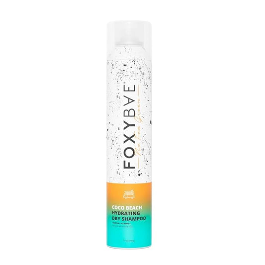 FoxyBae Coco Beach Hydrating Dry Shampoo – Waterless Biotin & Vitamin E Spray for All Hair Types – Absorbs Oil, Adds Volume & Texture – Sulfate & Paraben-Free with Beachy Coconut Scent – 7 fl oz