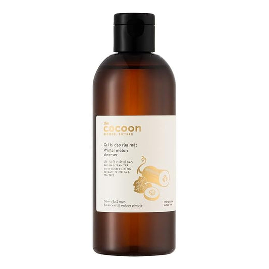 Cocoon Winter Melon Cleanser with Centella, Tea Tree to Purify Pores, Remove Excess Oil & Dirt – Non-Drying, Hydrating Face Wash with Gentle Gel, For All Skin Types, Vegan, Cruelty Free (10.48 fl oz)