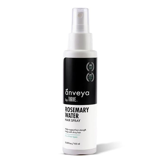 THRIVECO Anveya Rosemary Water Hair Spray | Natural Rose mary Extract, Rice Water & Hyaluronic Acid | Rosemary Water Spray for Hair Growth, Control & Hair Care | Hair Spume to Shine & nourish |100ml