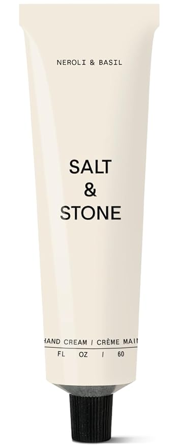 Salt & Stone Hand Cream for Women & Men | Neroli & Basil | Hydrates, Nourishes & Softens Skin | Restores Dry Cracked Hands | Fast-Absorbing | Cruelty-Free & Vegan (2 fl oz)