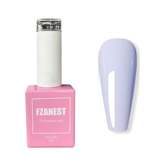 FZANEST Gray Purple Gel Nail Polish, Gel Polish Soak Off Nail Polish Nail Art Manicure Salon DIY Gifts at Home, 0.51 OZ #D111