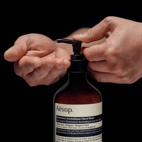 Aesop Reverence Hand Wash & Balm Holiday Gift Set | Woody, Earthy Duo that Exfoliates & Hydrates Hands | 16.9 oz / 500mL (Set of 2)