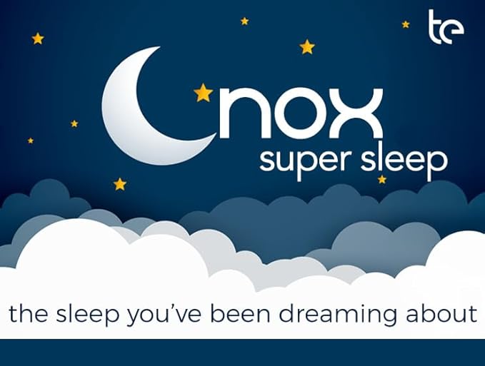 te USA Nox Super Sleep | Synergistic Sleep Aid for Calming Restlessness, Supporting Melatonin Synthesis, and Regulating Natural Circadian Rhythm Sleep-Wake Cycle | Melatonin Gaba L-Theanine Supplement