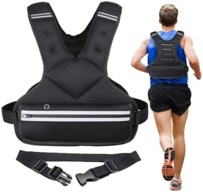 JoyPlus Adjustable Weight Vest,Strength Training Running Vest, Workout Equipment, Sport Exercise, Fitness, Weight Loss for Men 12LB, Women 8LB, Velcro or Buckle