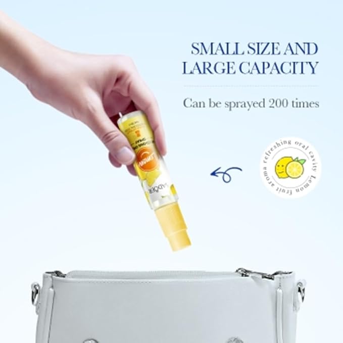 SADOER, Lemon Fresh Travel, Breath Freshening Oral Spray, Portable Convenience, Clear, 18 ml