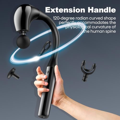 Massage Gun Deep Tissue with Extended Handle Revolutionary U-Shaped Back Massager Body Massager for Neck,Shoulder,Leg