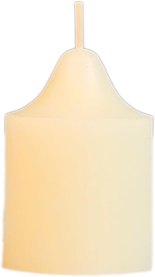 CW Studio Unscented Pressing Votive Candles – Long Hours Burn, Smokeless & Dripless – Premium Wax with Cotton Wick – Perfect for Weddings, Events, Home & Romantic Décor (50, Ivory, 1.5x1.3 inches)