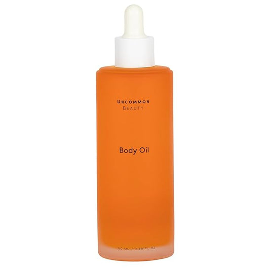 Uncommon Beauty Body Oil - Non-Greasy After Shower Body Oil That’s Fast Absorbing - Nourishing, Hydrating, and Moisturizing Bodycare - Vegan, Cruelty Free, Synthetic Fragrance Free, 3.38 FL OZ
