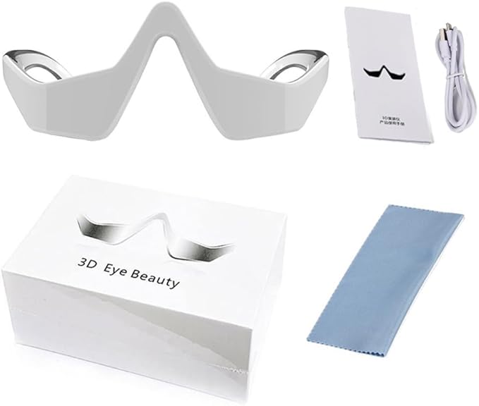 Under-Eye Therapy Device, RedLight Therapy Glasses for Eyes Bags Dark Circles Puffiness, Massager for Relieving Eye Fatigue with 3 Modes