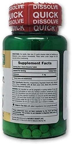 Nature's Bounty Melatonin 3 mg Tablets 240 Tablets (Pack of 4)