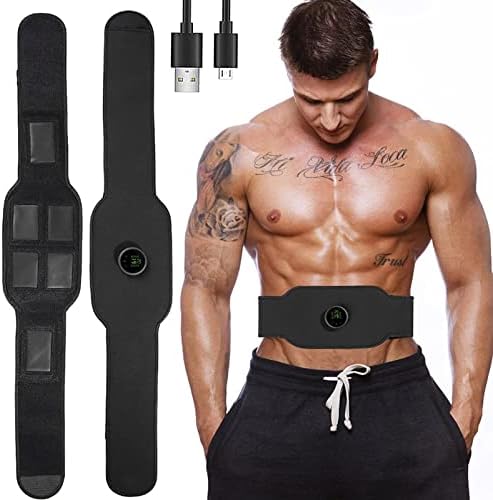 Muscle Toner ABS Training Workout Belt Body Abdominal Toning Gear Waist Trimmer Ab Workouts Intelligent Portable Fitness Apparatus for Men Women Abdomen/Arm/Leg Home Office Exercise