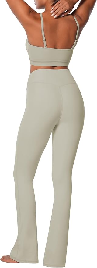 Sunzel High Waist Mini Flared Leggings for Women, Tummy Control Casual Flare Yoga Pants for Yoga Workout Gym