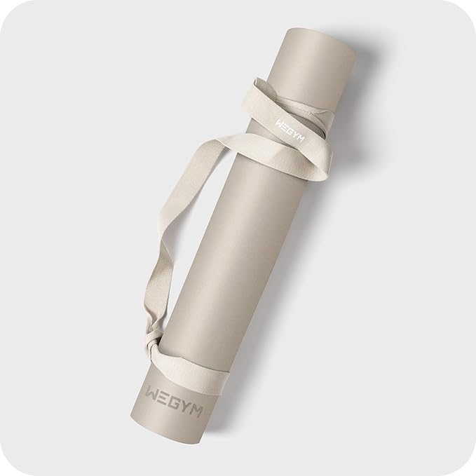 4mm Cushioned Exercise Mat for Yoga & Pilates - Anti Slip, Polyurethane with Suede Top & Carrying Strap