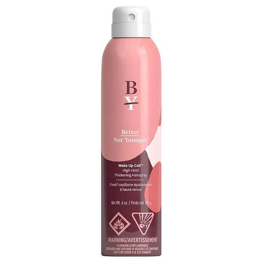 Better Not Younger Hair Thickening Hairspray – Volumizing Biotin & Bamboo Formula – Instant Fullness & Strength – Flexible & Strong Hold – Styling Spray for Women Over 40 with Thinning Hair - 6 oz