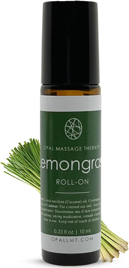Premium Essential Oil Roll On Opal Massage Therapy (Lemongrass)