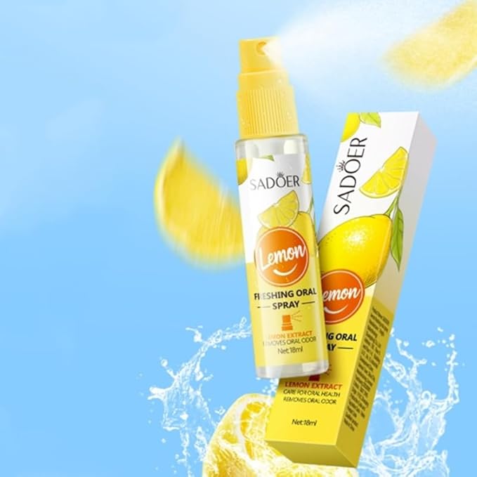 SADOER, Lemon Fresh Travel, Breath Freshening Oral Spray, Portable Convenience, Clear, 18 ml