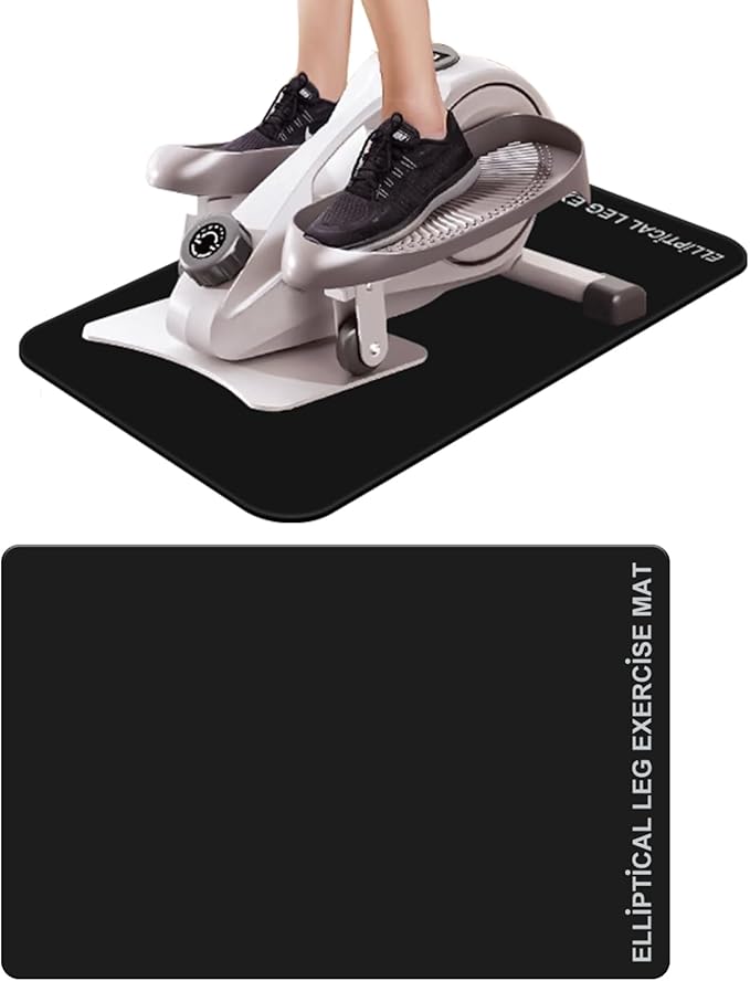 Leg Exerciser Machine Mat, Non-Slip Workout Mat for Under Desk Ellipticals, Ellipse Machine Non-Slip Mat, Workout Equipment Mat Floor Protection, Improves Machine Stability & Protects The Floor