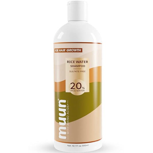 Muun Rice Water Shampoo with Amino Acids & Biotin - Natural Ingredients - Sulfate-free, Paraben-free, Cruelty-free, Phthalate-free, pH balanced 100% Vegan, Zero-Waste (Shampoo)
