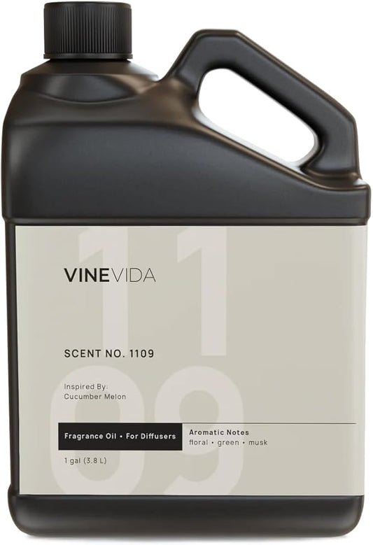 VINEVIDA [128 Fl Oz] Scent NO. 1109 Fragrance Oil for Cold Air Diffusers, Aromatic Notes of Floral Green Musk, Essential Oils for Diffuser Oil Refill & Air Freshener Room Spray