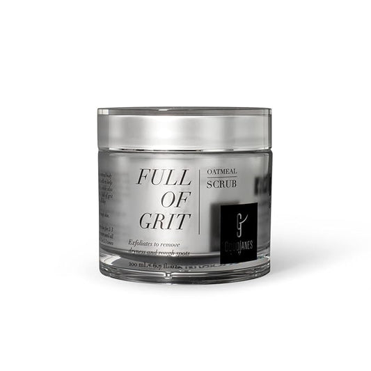 GoodJanes Full of Grit Oatmeal Body Scrub with Oat, Jojoba, Apple & Alpine Rose Stem Cells – Gently Exfoliating & Moisturizing Vegan Body Scrub for Smooth, Radiant Skin