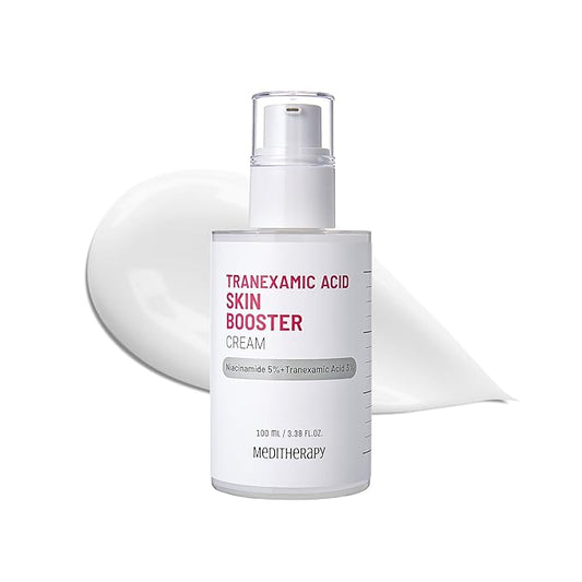 MEDITHERAPY Tranexamic Acid Skin Booster Cream 3.4 Fl Oz - 5% Niacinamide & 3% TXA Korean Face Moisturizer - Gentle Face Cream for Improved Clarity & Even Skin Tone - Radiant Complexion, Natural Color