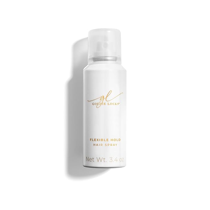 Goldie Locks Travel Size Flexible Hold Hairspray - 3.4 fl oz - Lightweight, All-Day Hold & Brushable Finish - Humidity Resistant - Safe for Extensions & Color-Treated Hair - Protein-Free