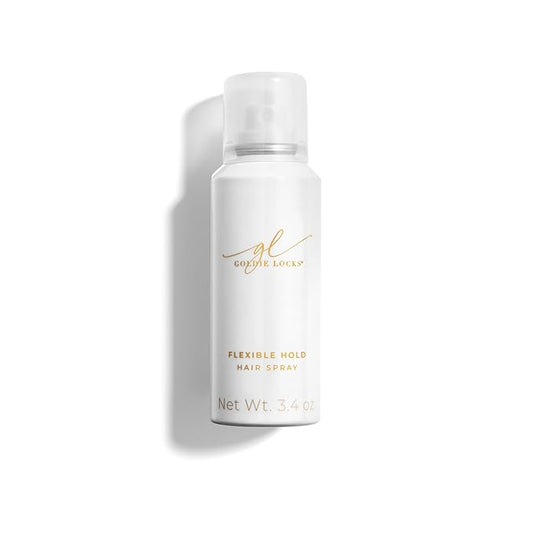 Goldie Locks Travel Size Flexible Hold Hairspray - 3.4 fl oz - Lightweight, All-Day Hold & Brushable Finish - Humidity Resistant - Safe for Extensions & Color-Treated Hair - Protein-Free