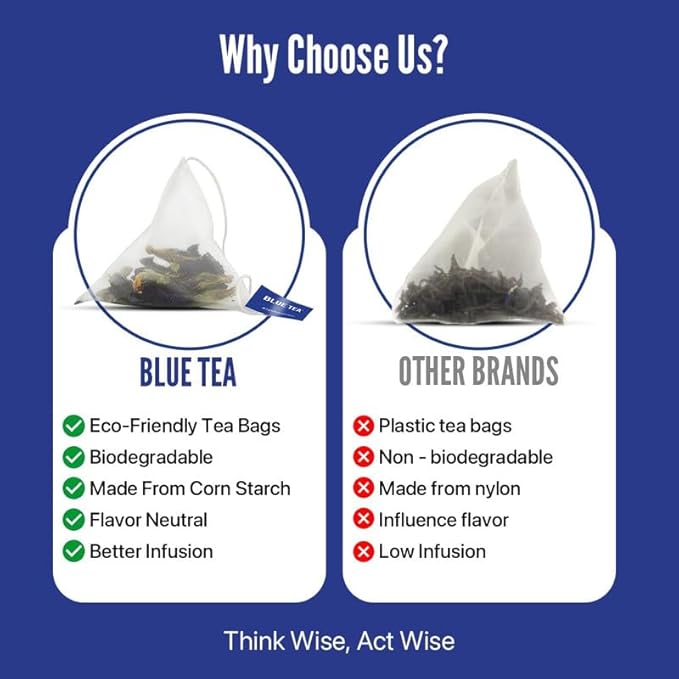 BLUE TEA - Butterfly Pea Flower Tea Gift Set (6 Flavors, 30 Count - Plant Based) | FLORAL FLAVOR | Caffeine Free - Non-Bitter - Herbal Tea - Variety pack - Flower Based | Gifts for Him and Her