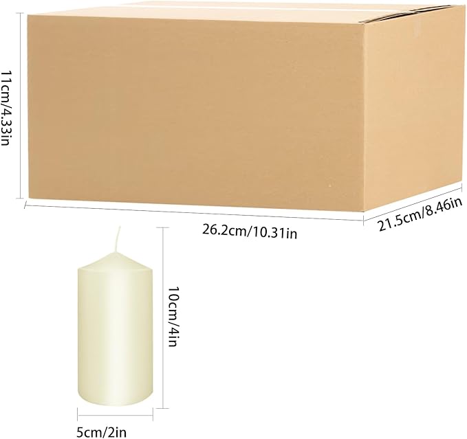 Set of 20| “2x4” Tall Ivory Pillar Candles, Unscented. Buy Bulk. Great for Home Decor, Weddings, Spas, Parties.