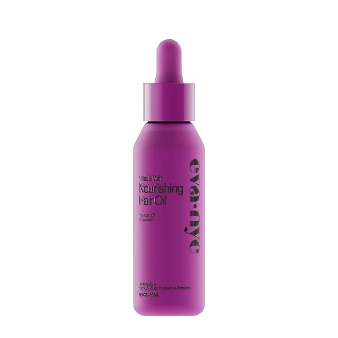 Eva NYC Quick Absorbing Hair & Body Oil - Coconut + Argan Oil - Lightweight Formula No Residue - Anti-Frizz for Smooth Shiny Hair - Dermatologist Tested Safe - Warm Vanilla Scent - Travel Size 2 fl oz