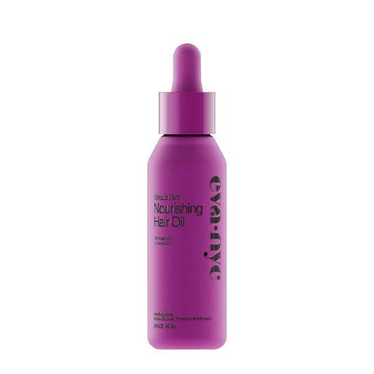 Eva NYC Quick Absorbing Hair & Body Oil - Coconut + Argan Oil - Lightweight Formula No Residue - Anti-Frizz for Smooth Shiny Hair - Dermatologist Tested Safe - Warm Vanilla Scent - Travel Size 2 fl oz