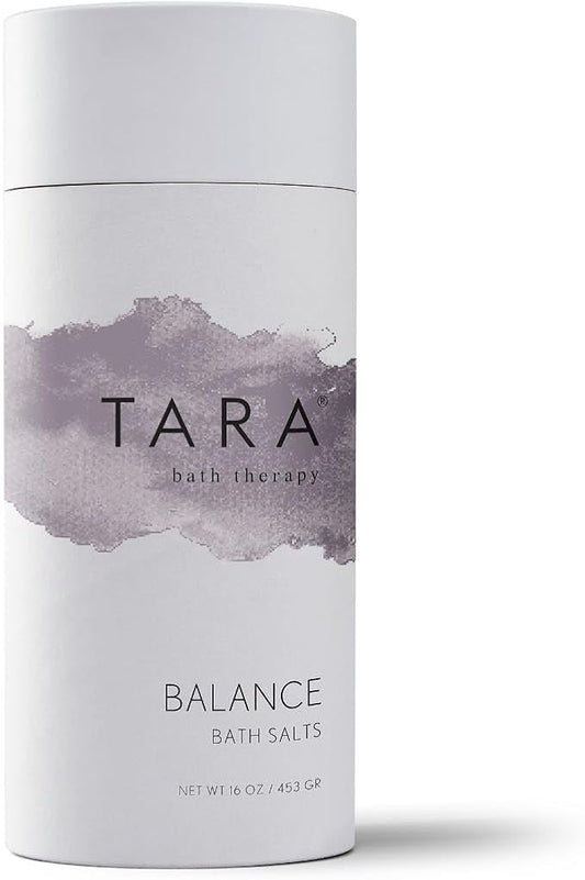 TARA Spa Therapy Balance Bath Salts – Harmonizing Aromatherapy Soak with Vetiver & Ylang Ylang, 100% Pure Essential Oils, 16 oz