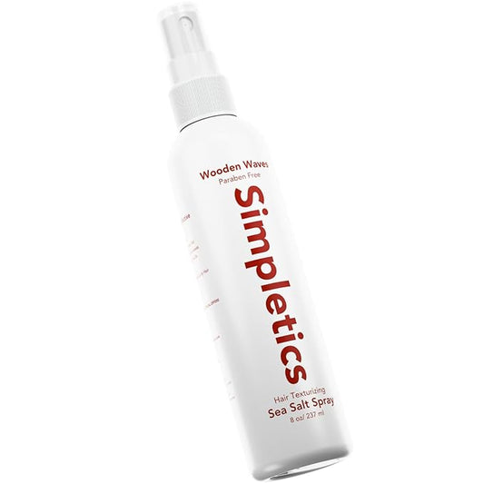 Simpletics | Himalayan Sea Salt Hair Spray – All-Natural 5-Ingredient Formula for Effortless Beach Waves & Volume – Sandalwood Scent, Light Hold, Non-Greasy, Paraben & Sulfate Free – Unisex, 8 fl oz