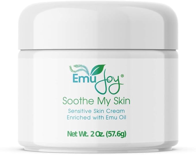 Soothe My Skin Cream for Sensitive Skin - Stocking Stuffers. Eczema Cream Psoriasis Atopic Dermatitis Lichen Sclerosus. Emu Oil with Only Natural Ingredients