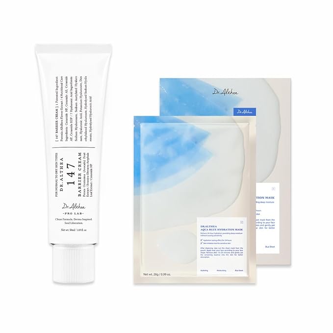 Dr.Althea Hydration Boosting Set, Barrier Cream & Hydration Sheet Mask, Deep Moisture for Glass Skin, Korean Skincare Set