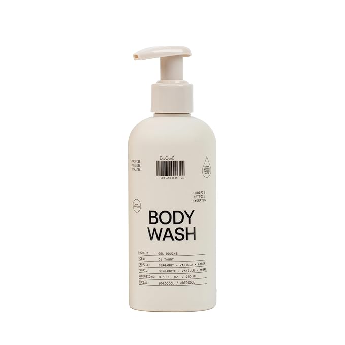 DedCool Body Wash Taunt | Moisturizing Vegan Body Wash with Shea Butter & Snow Mushroom | Non-Toxic, Carbon-Neutral Clean Formula | Bergamot, Dew, Vanilla & Amber | 8.5 oz