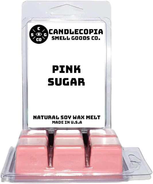 Pink Sugar Strongly Scented Hand Poured Vegan Wax Melts, 12 Scented Wax Cubes, 6.4 Ounces in 2 x 6-Packs