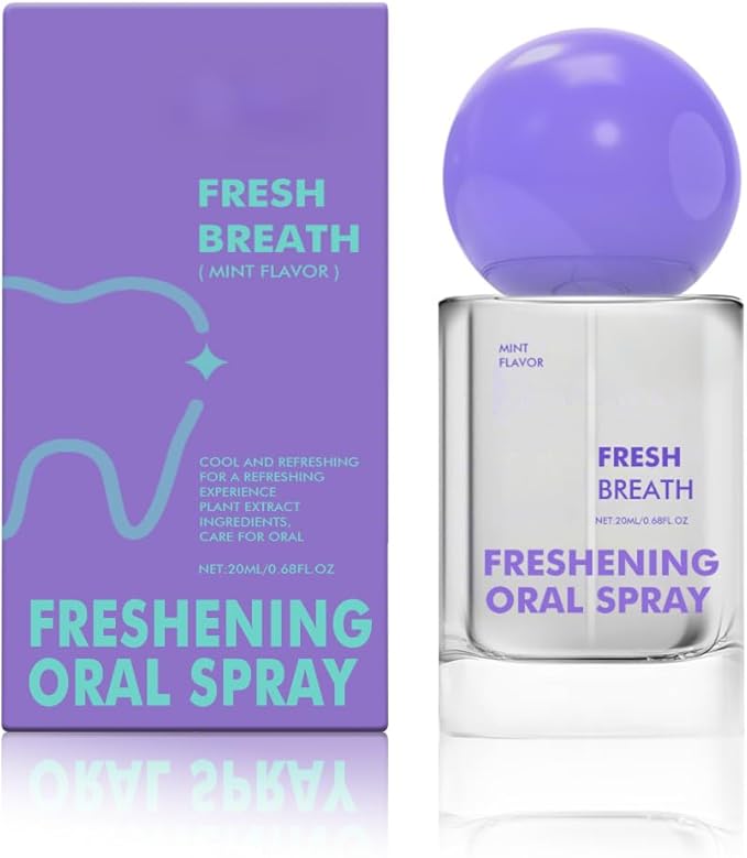 Fresh Breath Oral Spray - Mint Flavor for Quick & Long-Lasting Freshness, Portable for Daily/Meeting/Social Use, 0.68 fl oz (0.68 fl oz, 20ml)