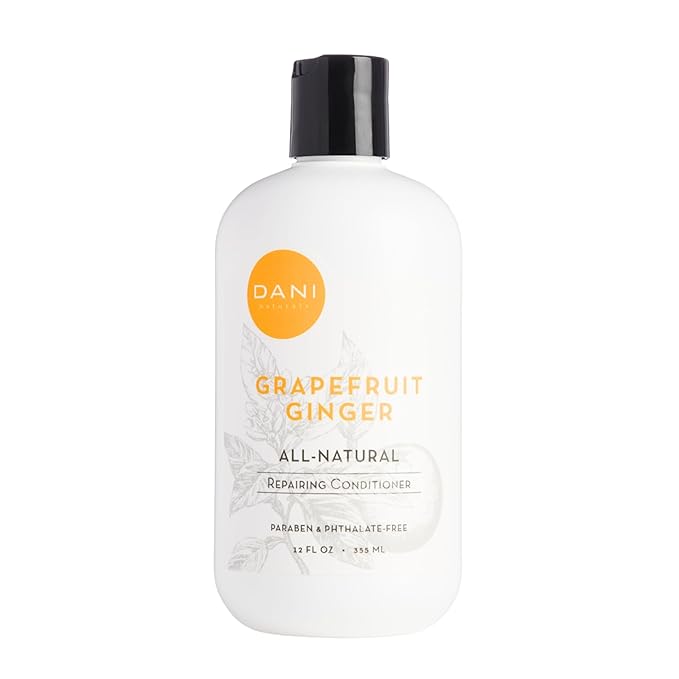 DANI Naturals Conditioner – Grapefruit Ginger, Detoxifying & Clarifying for Oily, Thick & Curly Hair, Lightweight Hydration & Scalp Refresh, Vegan & Color-Safe, 12 oz