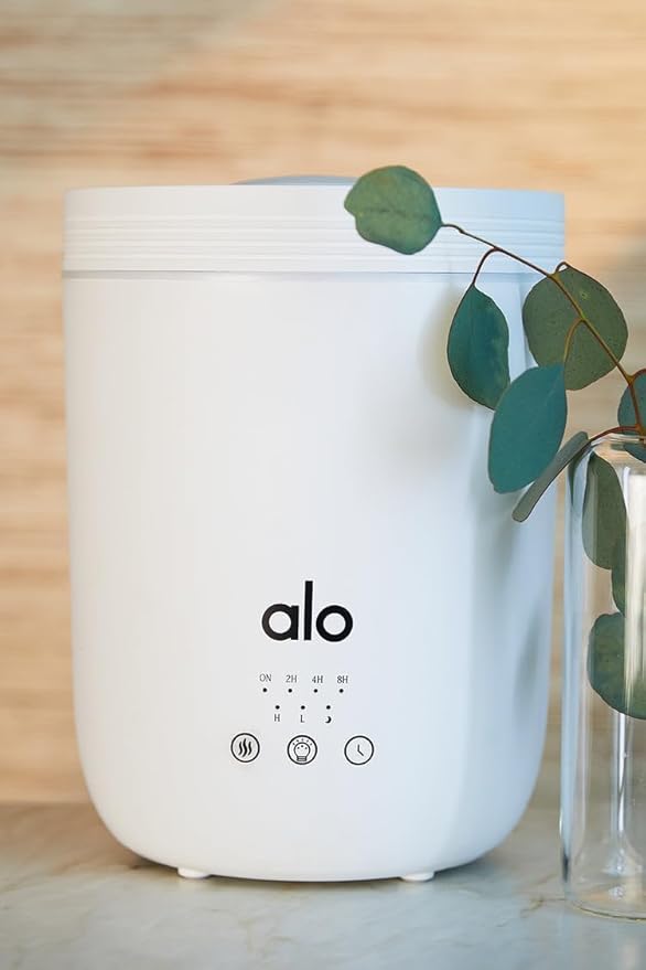 Alo Aura Diffuser + Full Oil Set | Essential Oil Diffuser & Cool Mist Humidifier | Quiet Operation | Covers 700 Sq. Ft | Up to 22 Hrs Runtime | for Home, Workout Studios, Classrooms |