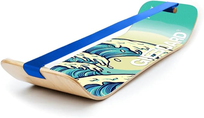 GIBBON SlackBoard - GiBoard Balance Board Kids & Adults - Slackline Balance Trainer - Slack Board Core Workout Equipment Home Gym Training - Standing Desk Exercise - Yoga, Agility, Pilates & More