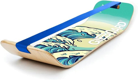 GIBBON SlackBoard - GiBoard Balance Board Kids & Adults - Slackline Balance Trainer - Slack Board Core Workout Equipment Home Gym Training - Standing Desk Exercise - Yoga, Agility, Pilates & More